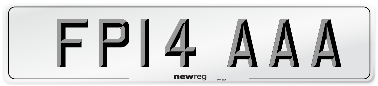 FP14 AAA Number Plate from New Reg